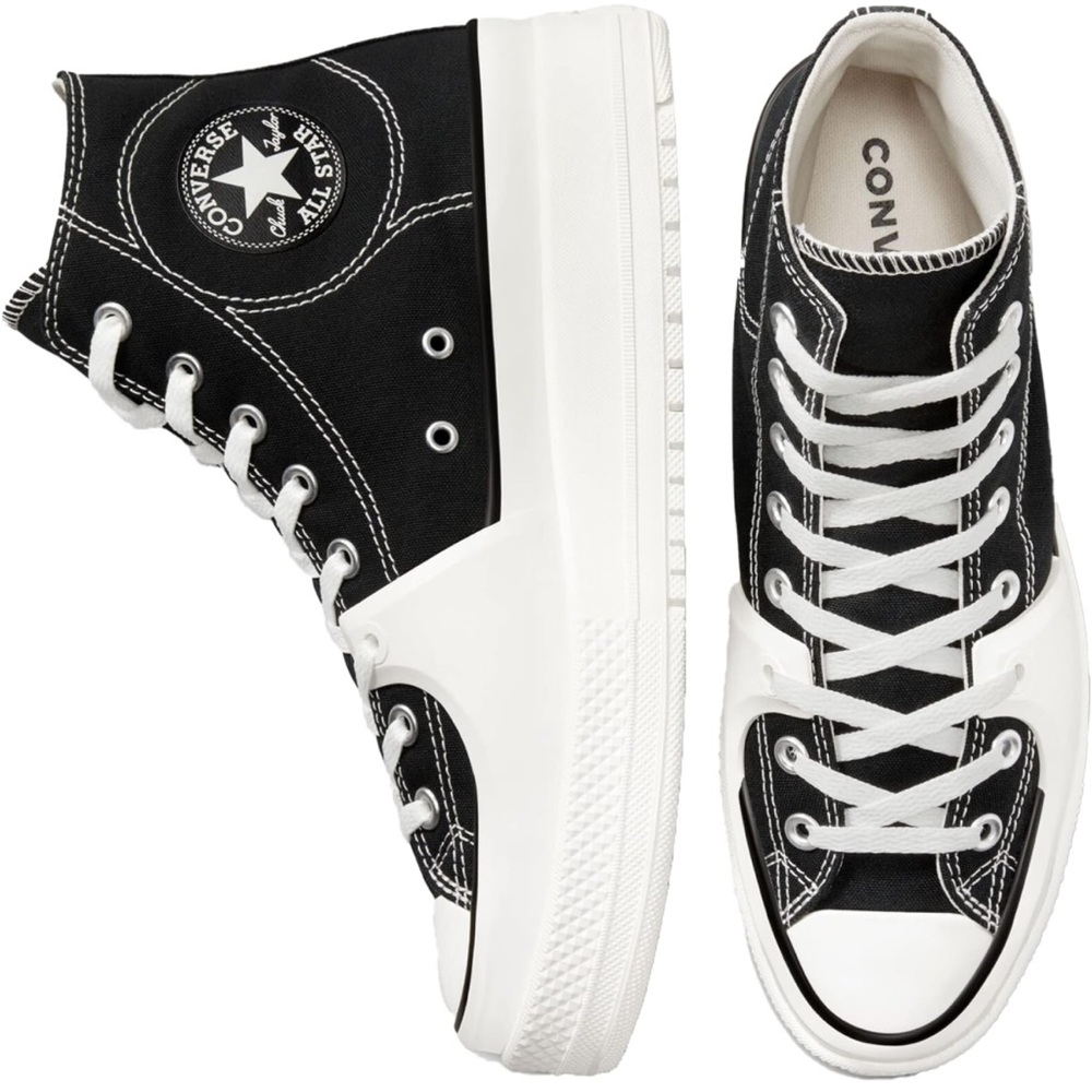 Converse Chuck Taylor Men's All Star Black Hi Top Construct Sneakers Size 12 NEW